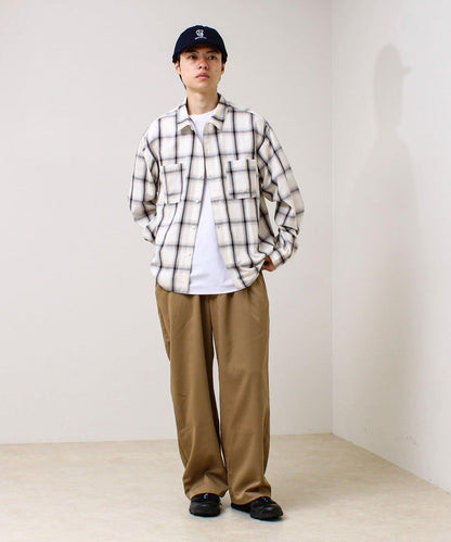 層次感色調 漸變格 長袖襯衫