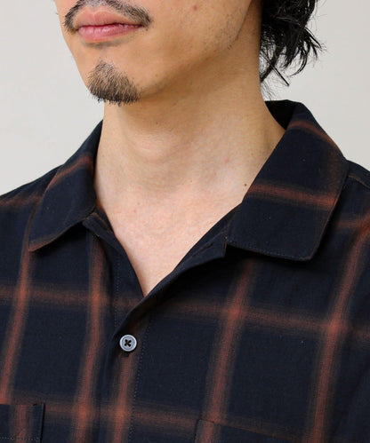 層次感色調 漸變格 長袖襯衫