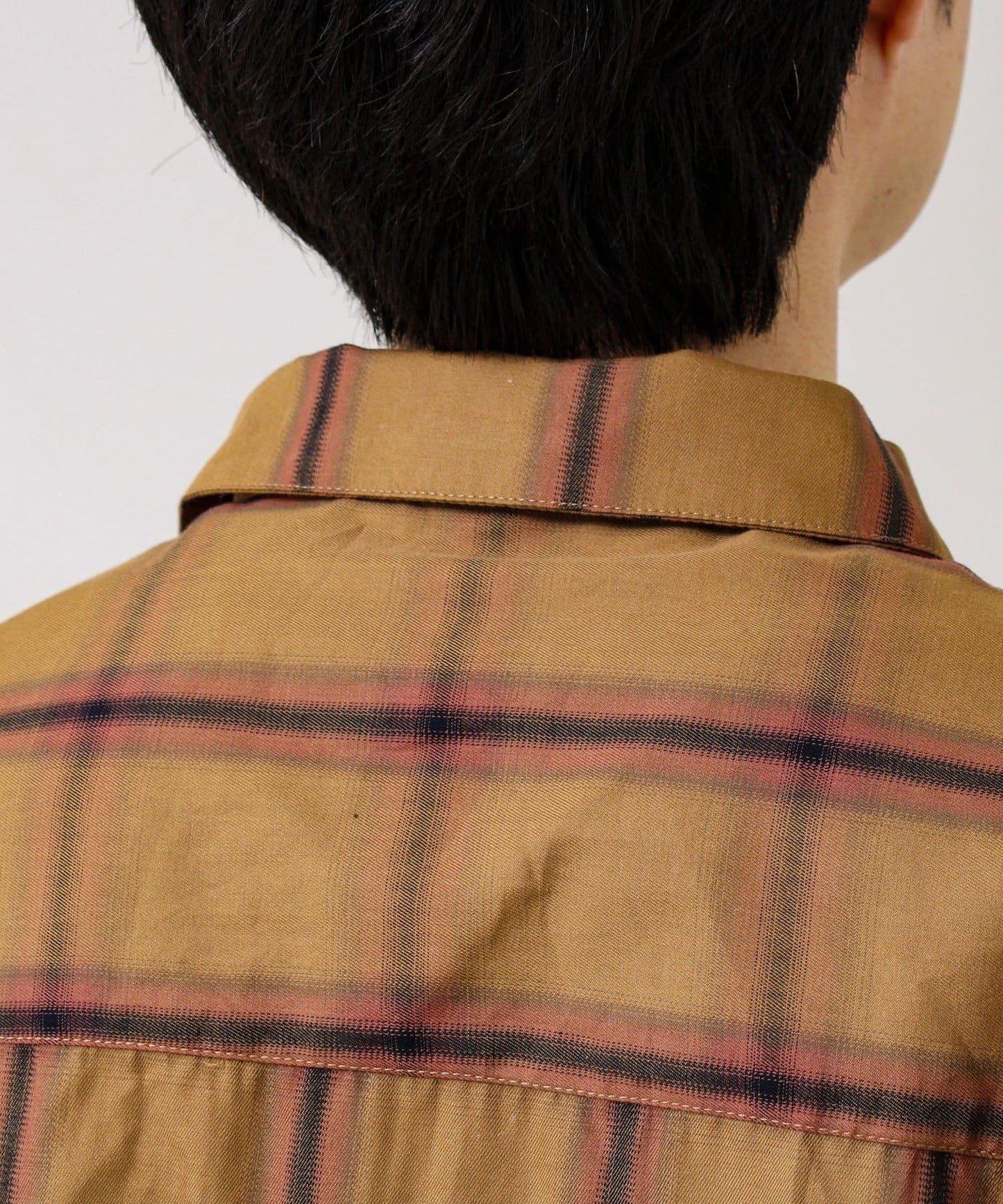 層次感色調 漸變格 長袖襯衫