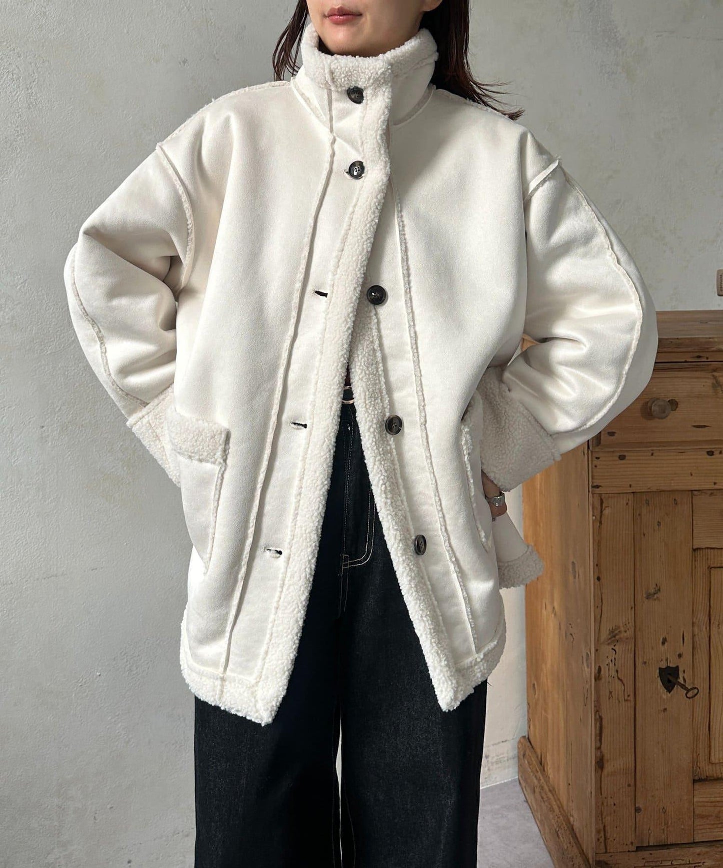 羊羔絨中款外套 F款