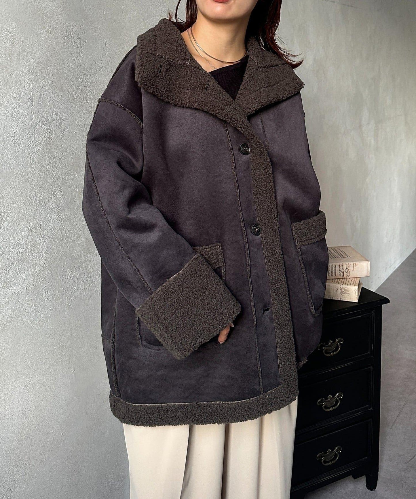 羊羔絨中款外套 F款