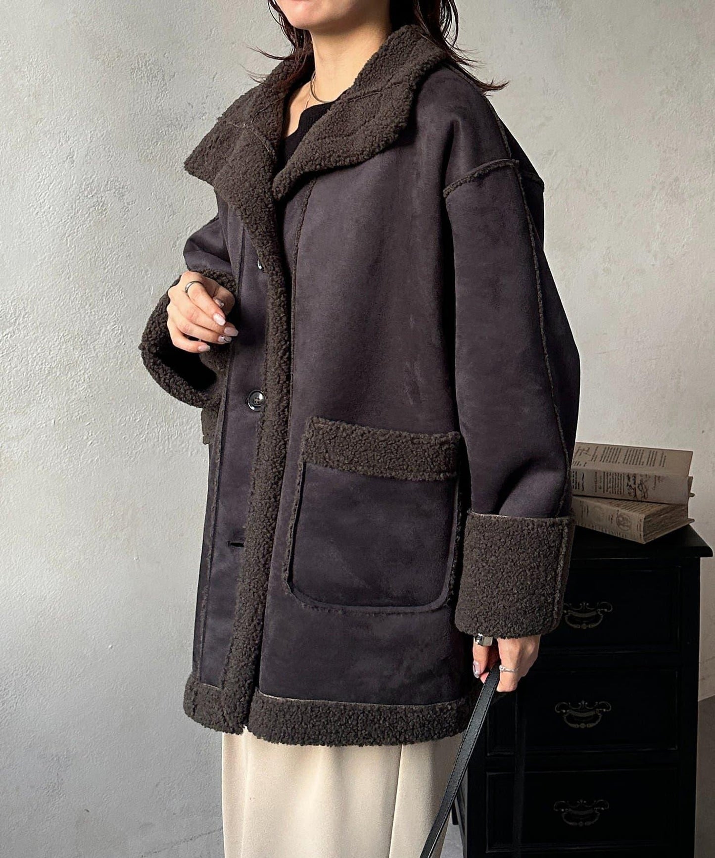 羊羔絨中款外套 F款