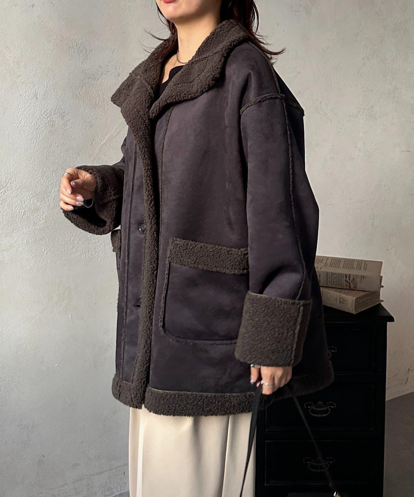 羊羔絨中款外套 F款