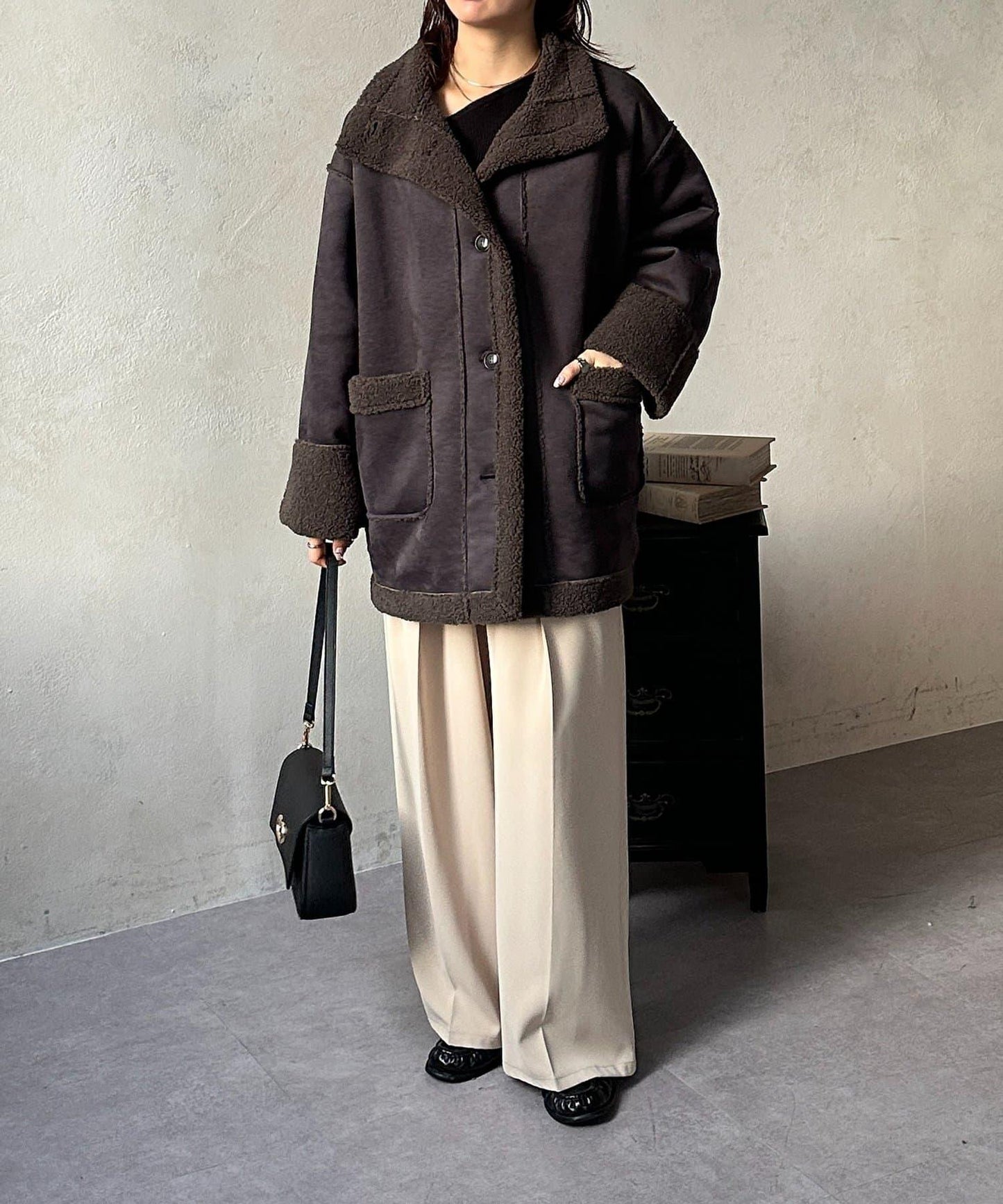 羊羔絨中款外套 F款