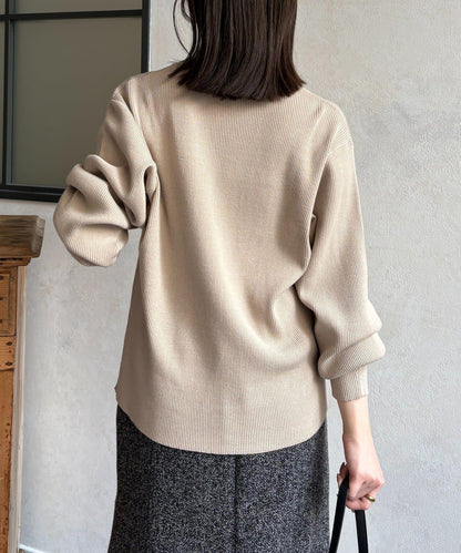 裝飾紐扣 羅紋針織 開衫