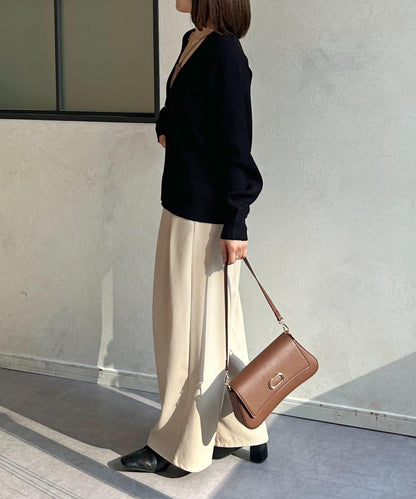 裝飾紐扣 羅紋針織 開衫