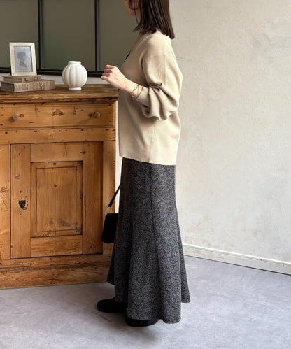 裝飾紐扣 羅紋針織 開衫