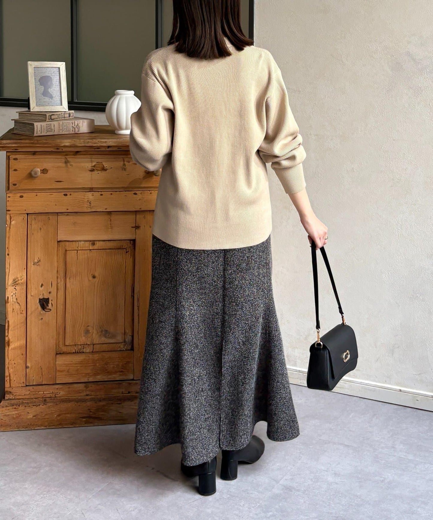 裝飾紐扣 羅紋針織 開衫