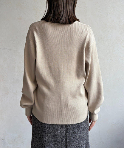 裝飾紐扣 羅紋針織 開衫