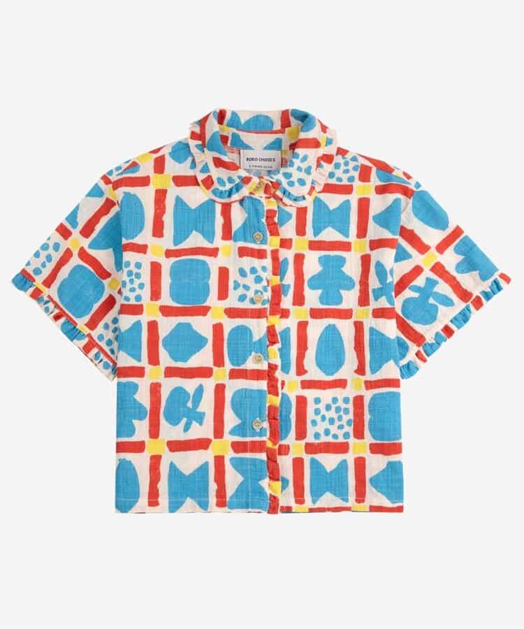 Geometric Game 滿印 織布襯衫 兒童款