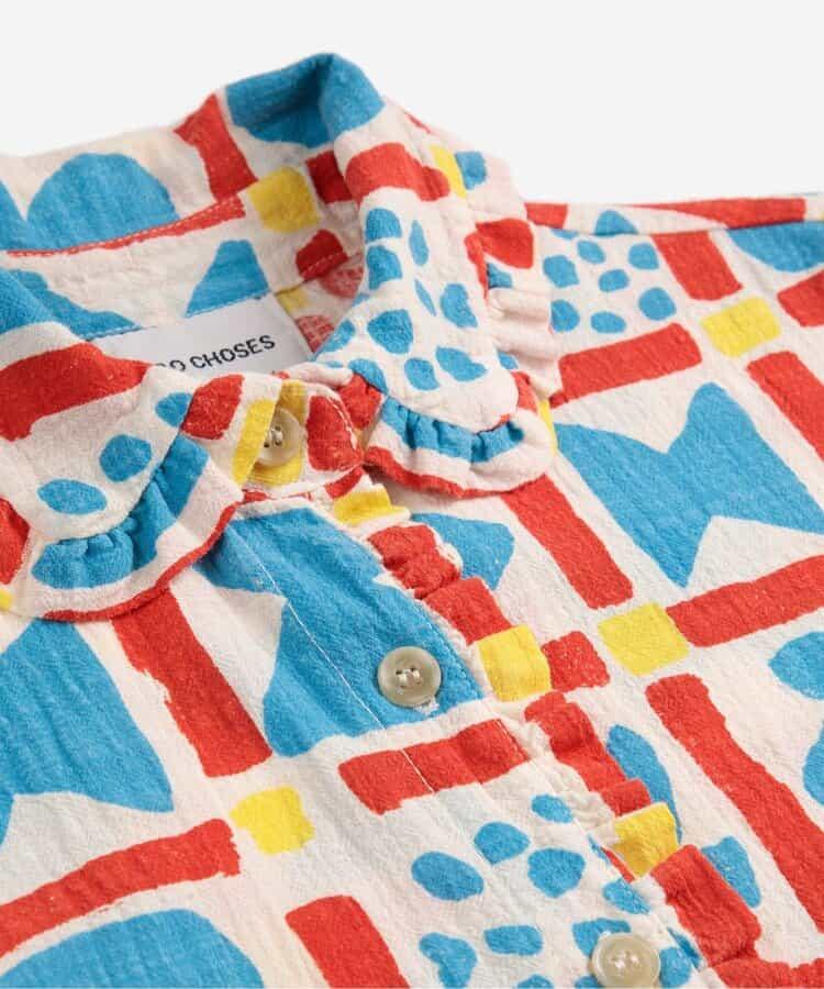 Geometric Game 滿印 織布襯衫 兒童款