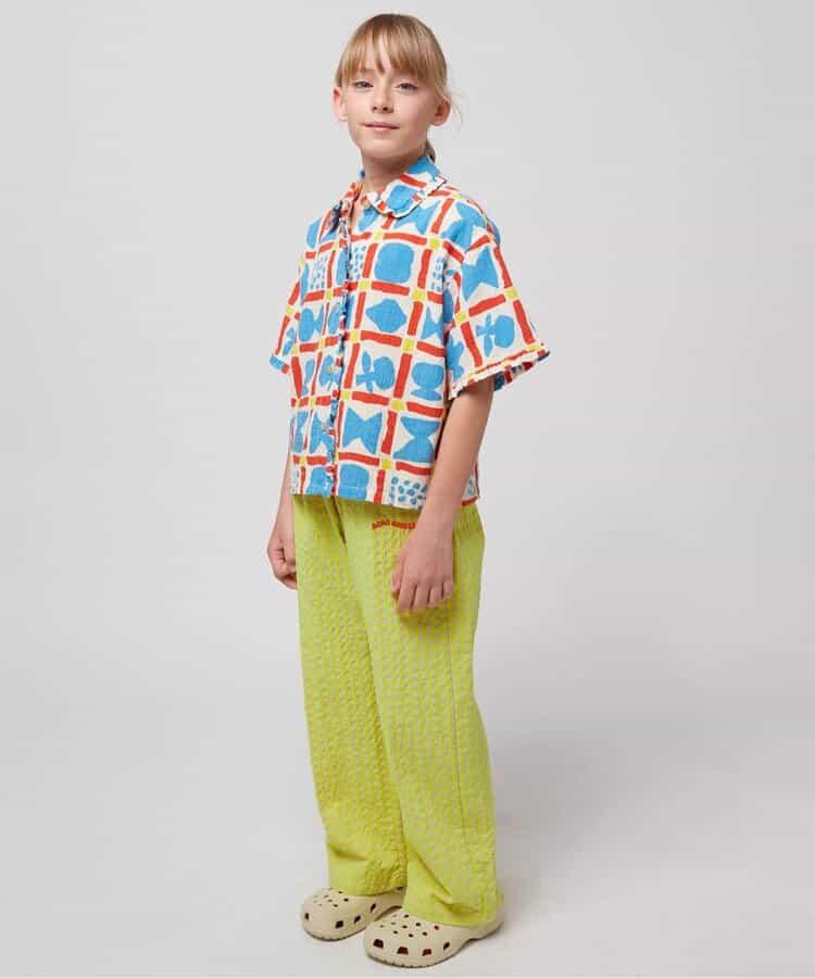 Geometric Game 滿印 織布襯衫 兒童款