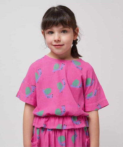 Funny Snail 滿印梭織兒童襯衫