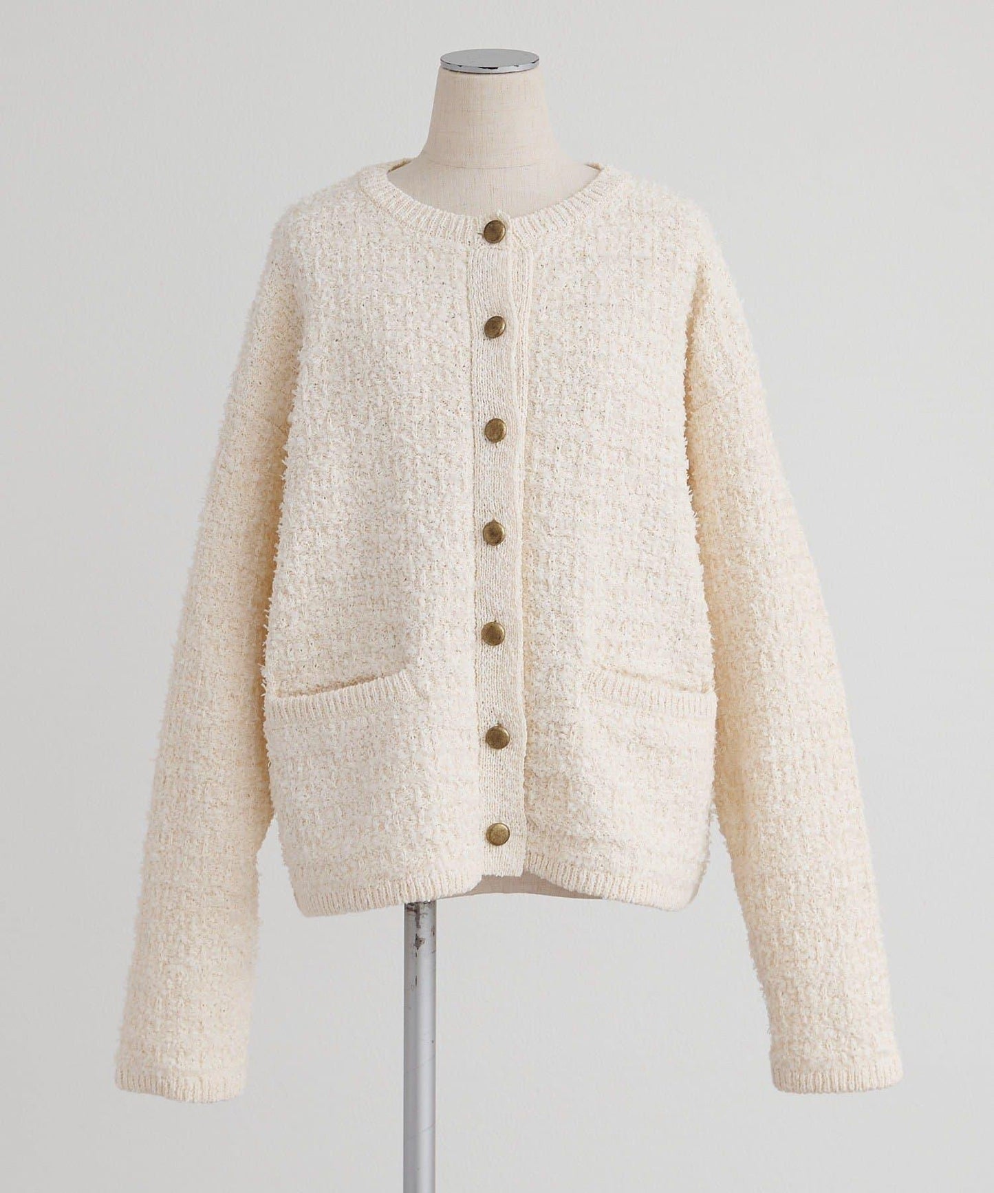 花呢風針織開衫