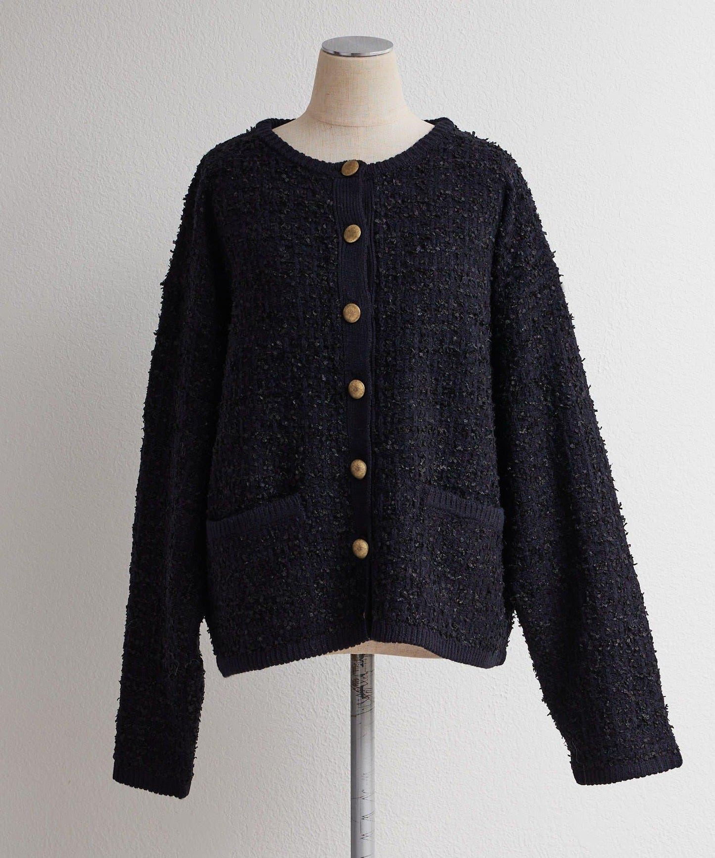 花呢風針織開衫