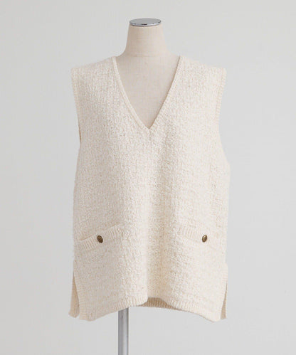 粗花呢風 針織背心