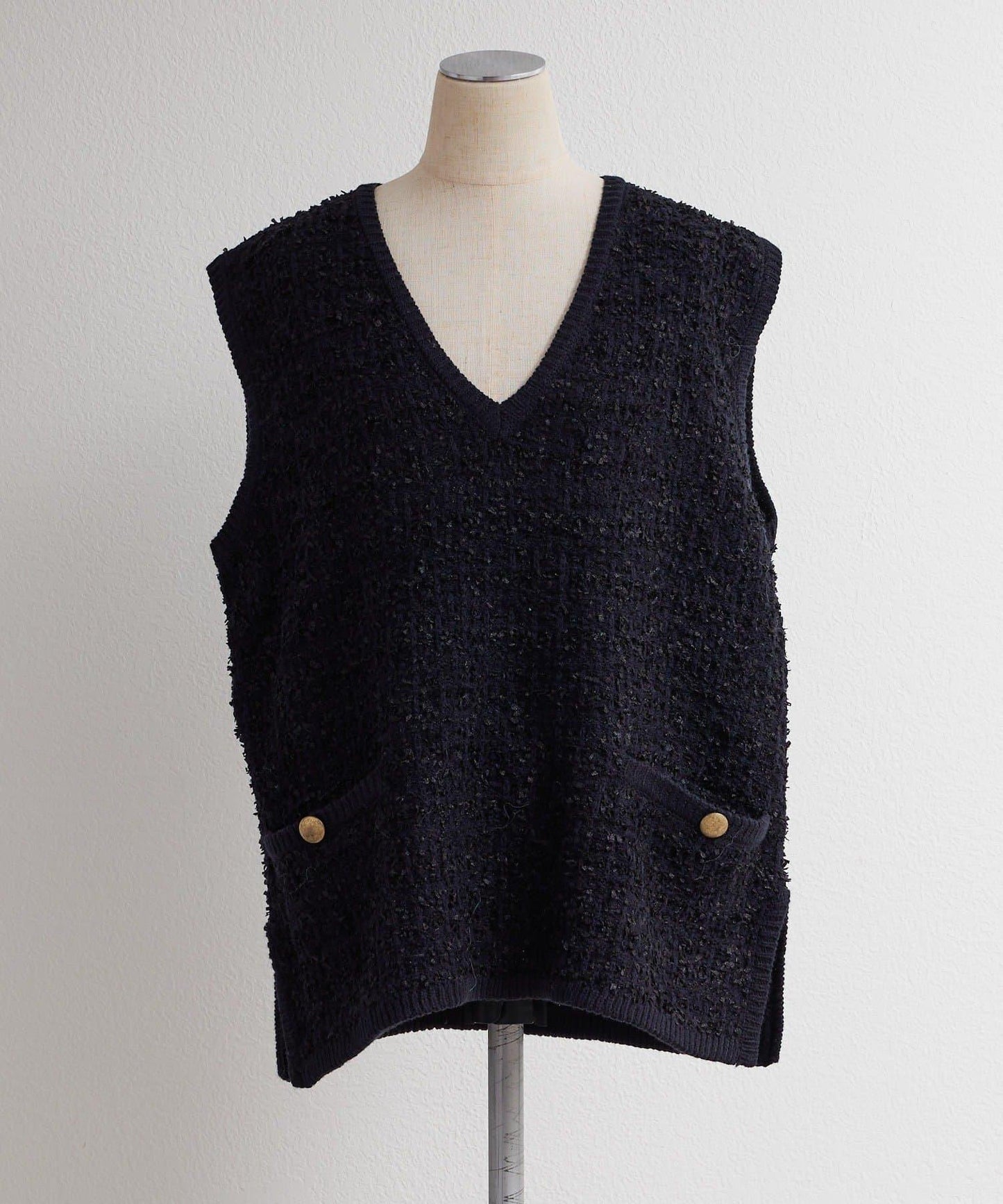 粗花呢風 針織背心