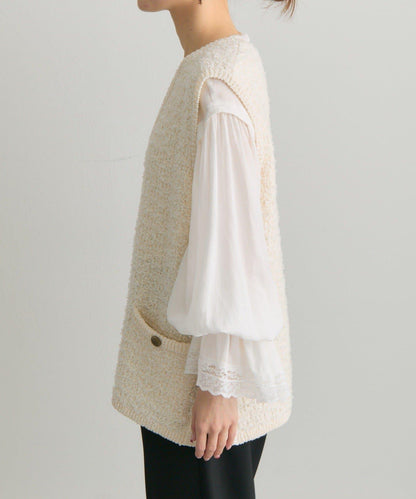 粗花呢風 針織背心