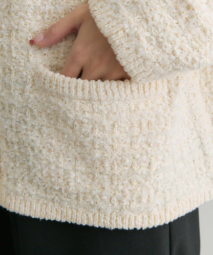 花呢風針織開衫