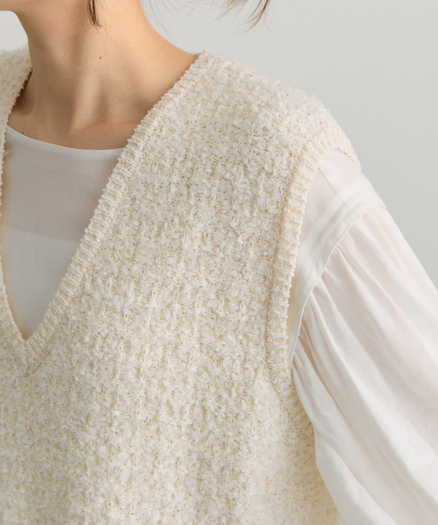 粗花呢風 針織背心