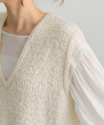 粗花呢風 針織背心