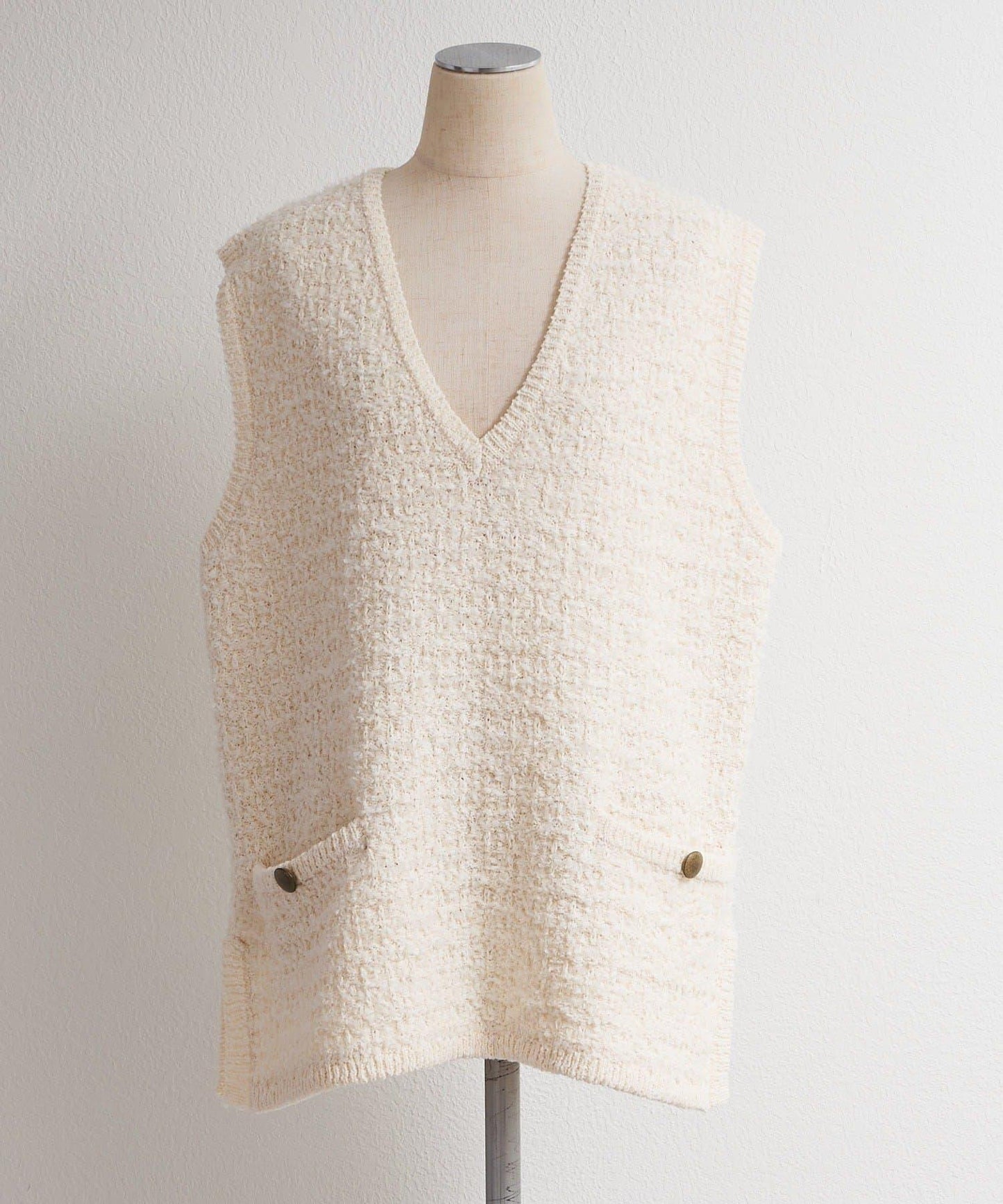 粗花呢風 針織背心