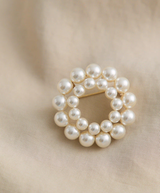 雙珍珠裝飾胸針