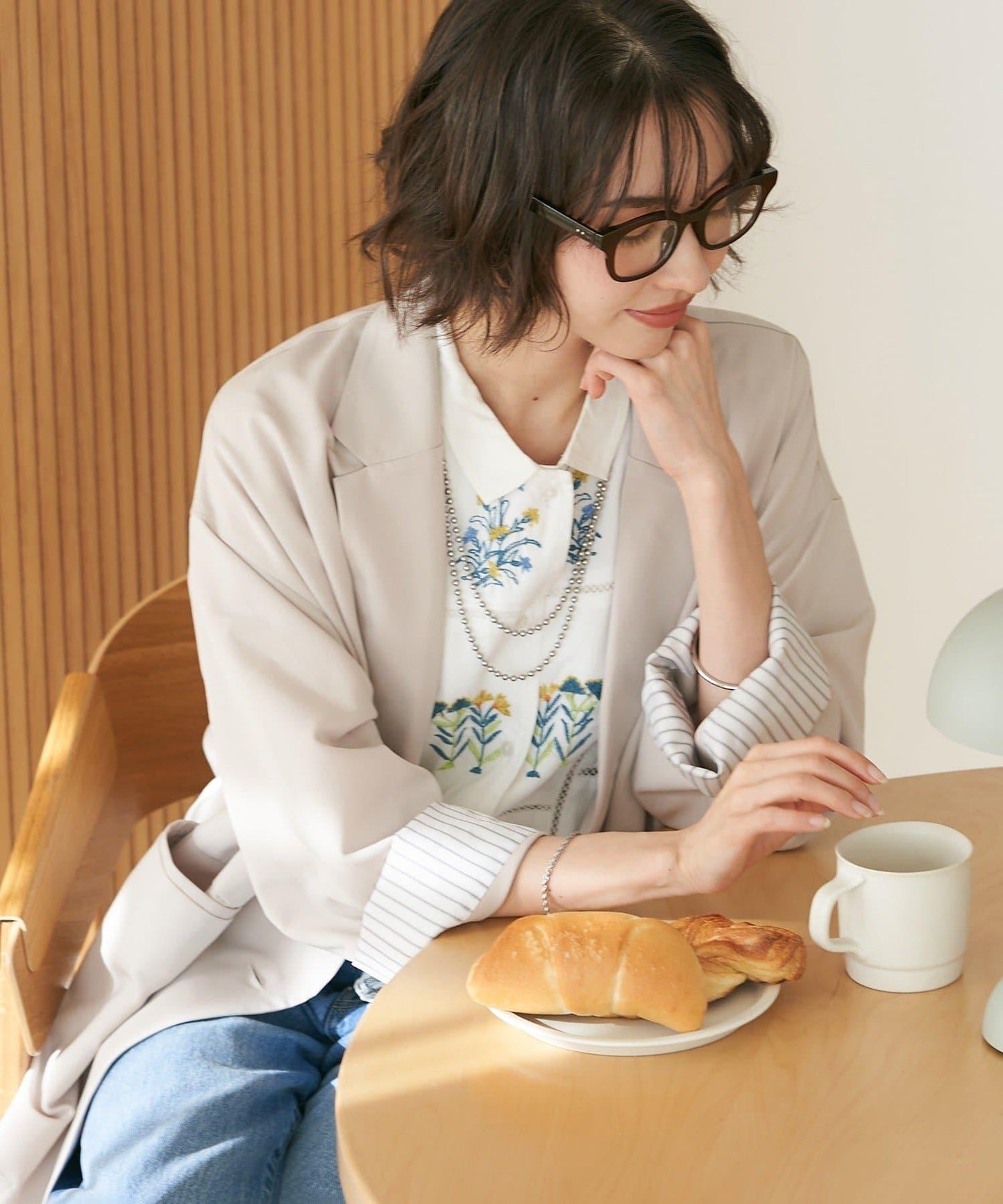 蕾絲套裝 寬鬆版 西裝領 西裝外套