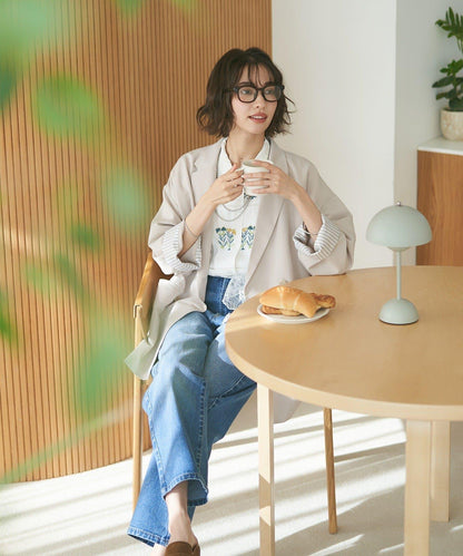 蕾絲套裝 寬鬆版 西裝領 西裝外套