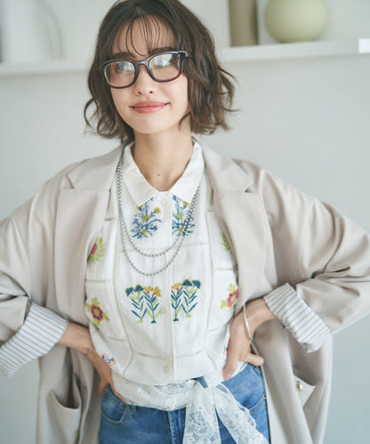 蕾絲套裝 寬鬆版 西裝領 西裝外套