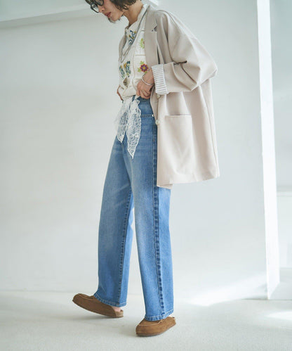 蕾絲套裝 寬鬆版 西裝領 西裝外套