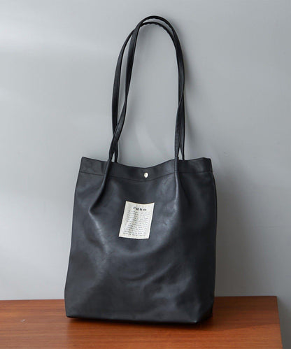 A4尺寸收納 仿皮 手柄褶皺 托特包