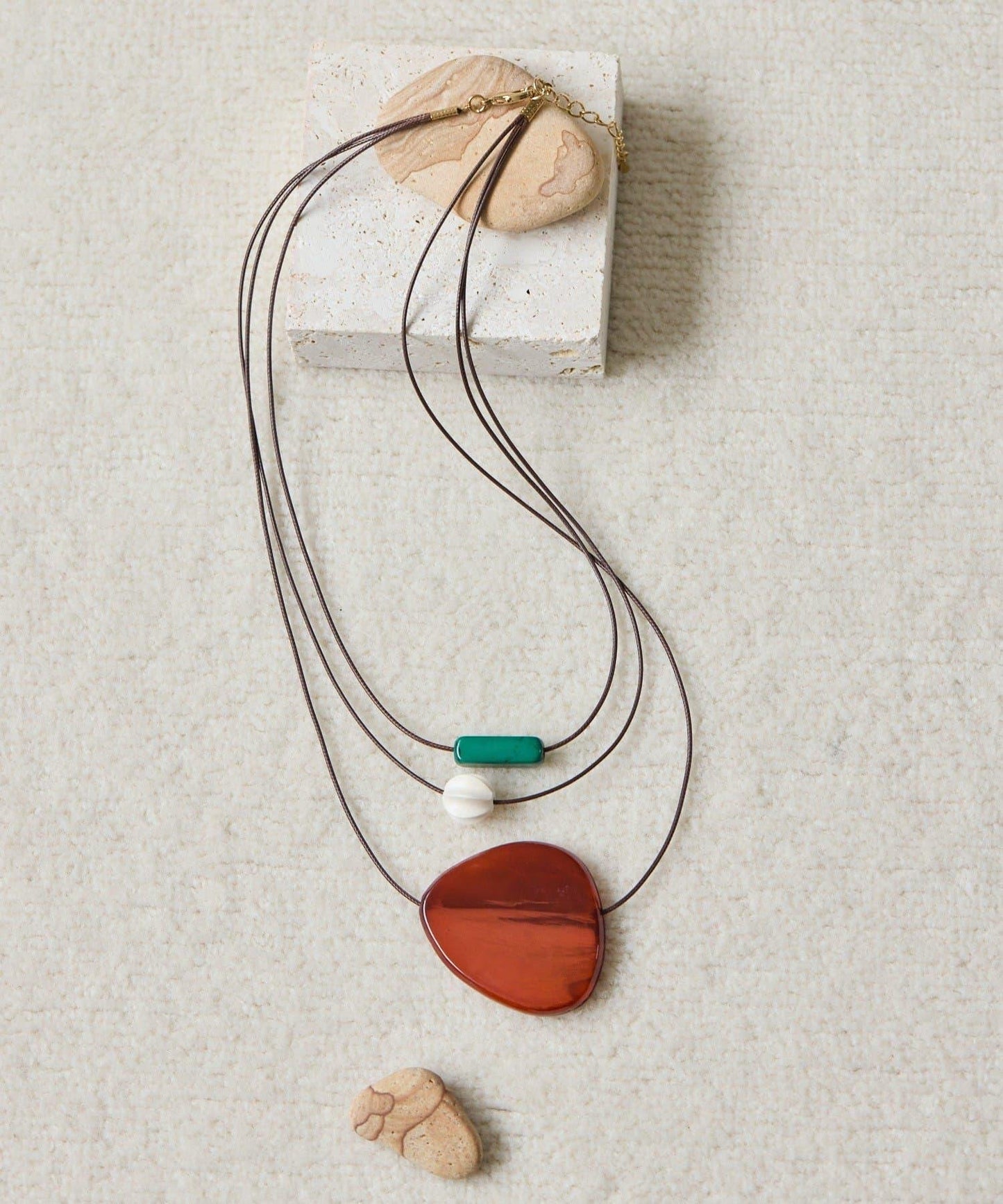 繪畫風三連設計項鍊