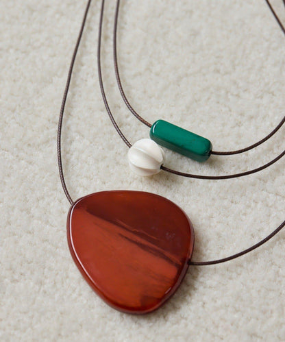 繪畫風三連設計項鍊