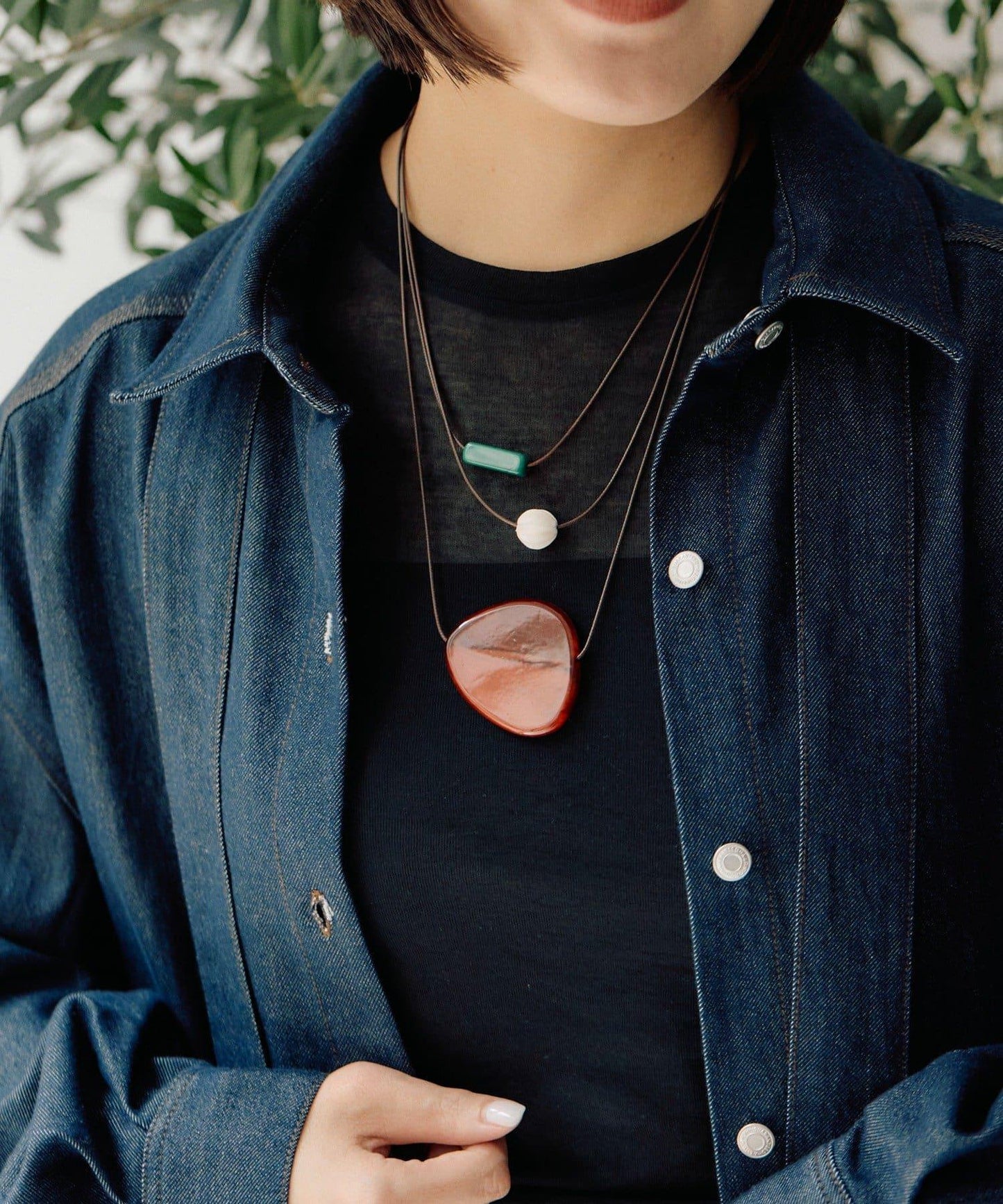 繪畫風三連設計項鍊