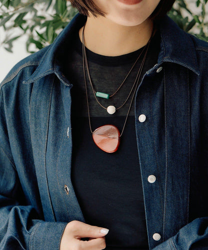 繪畫風三連設計項鍊