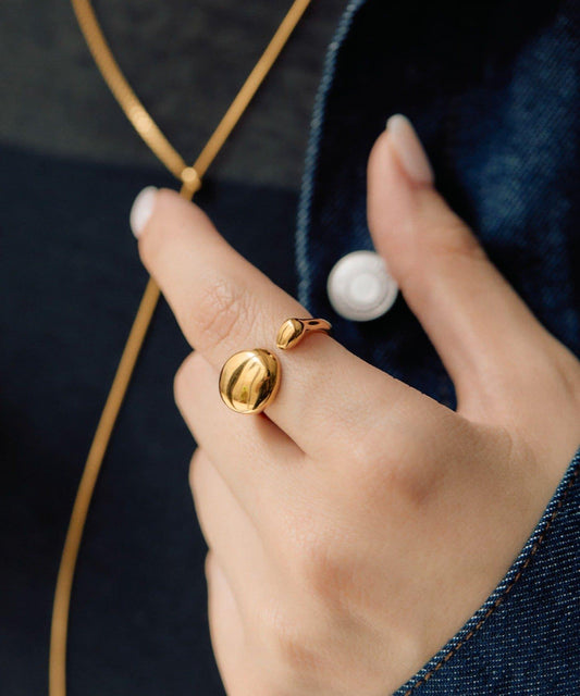 線上限定 防過敏不鏽鋼 不對稱戒指