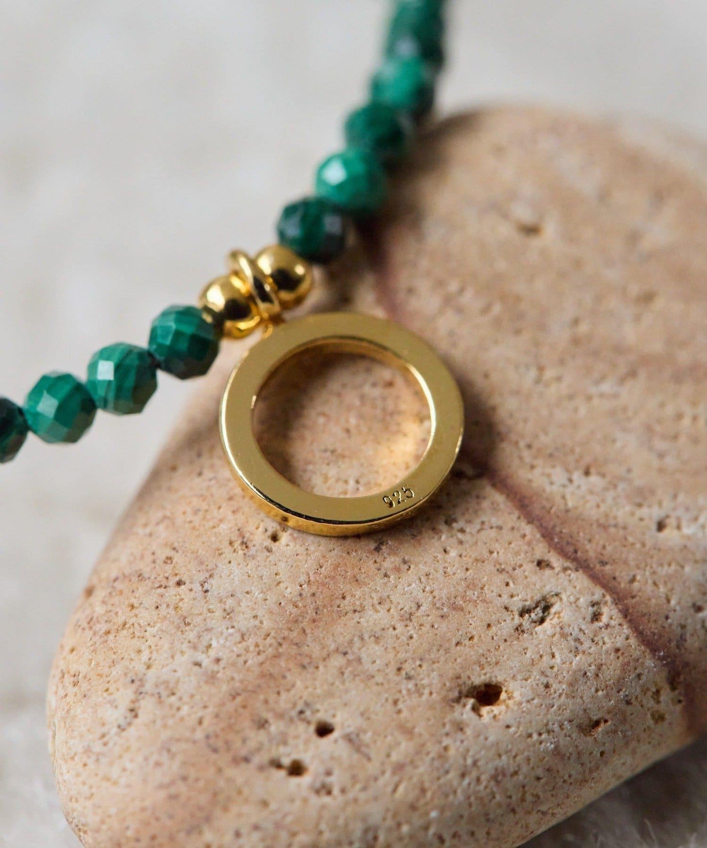 純銀單顆寶石吊墜項鍊