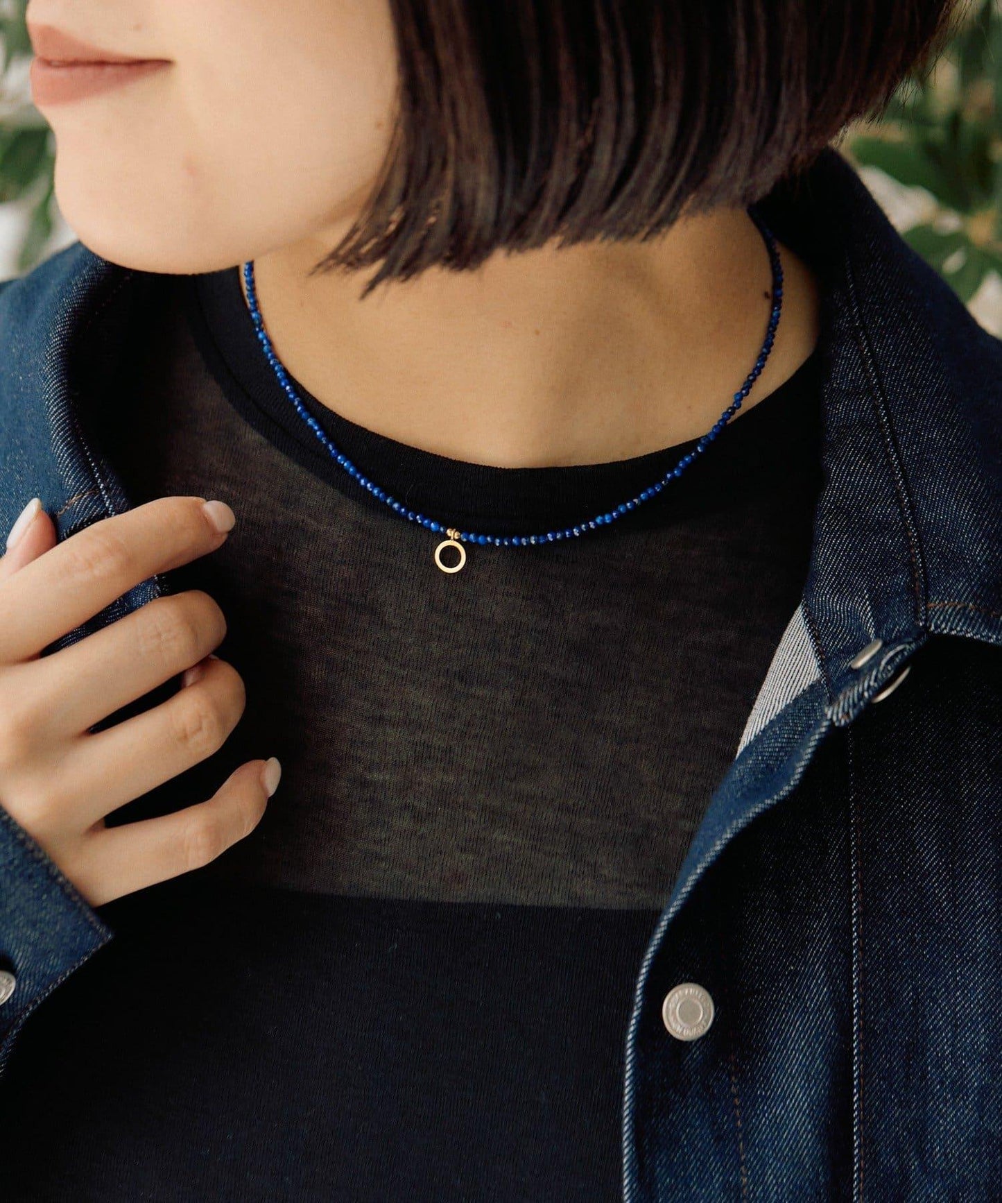 純銀單顆寶石吊墜項鍊