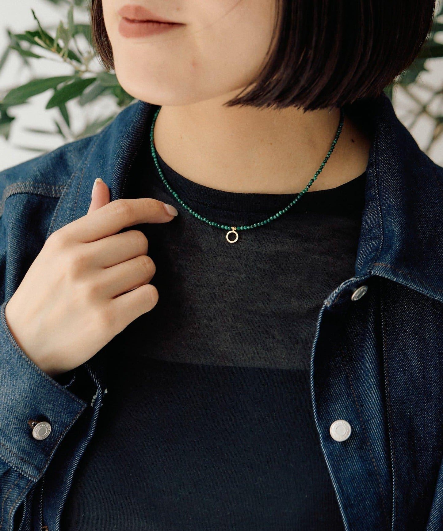 純銀單顆寶石吊墜項鍊