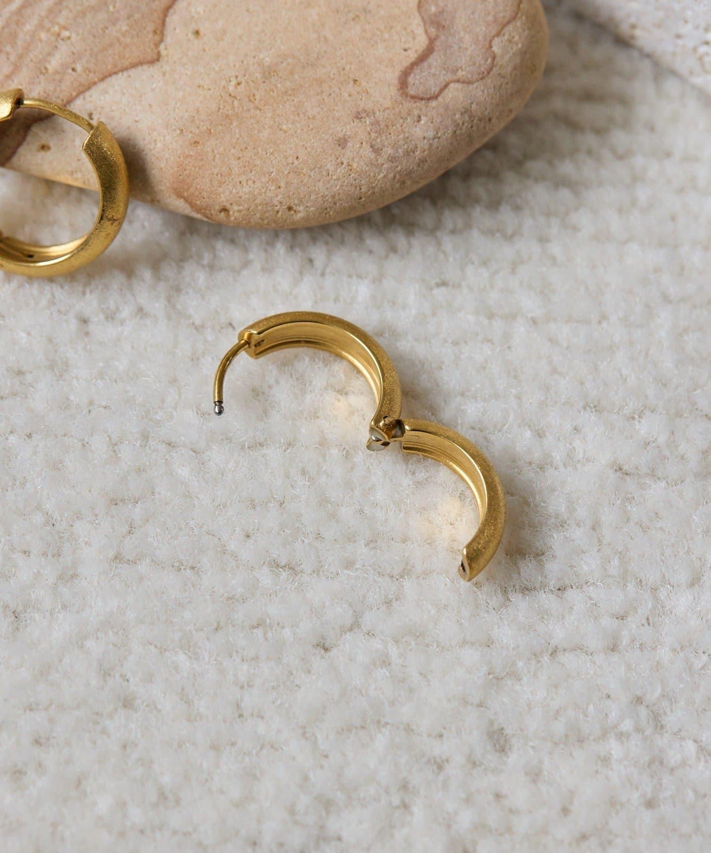 防金屬過敏 不鏽鋼 サティーナ 圈式耳環