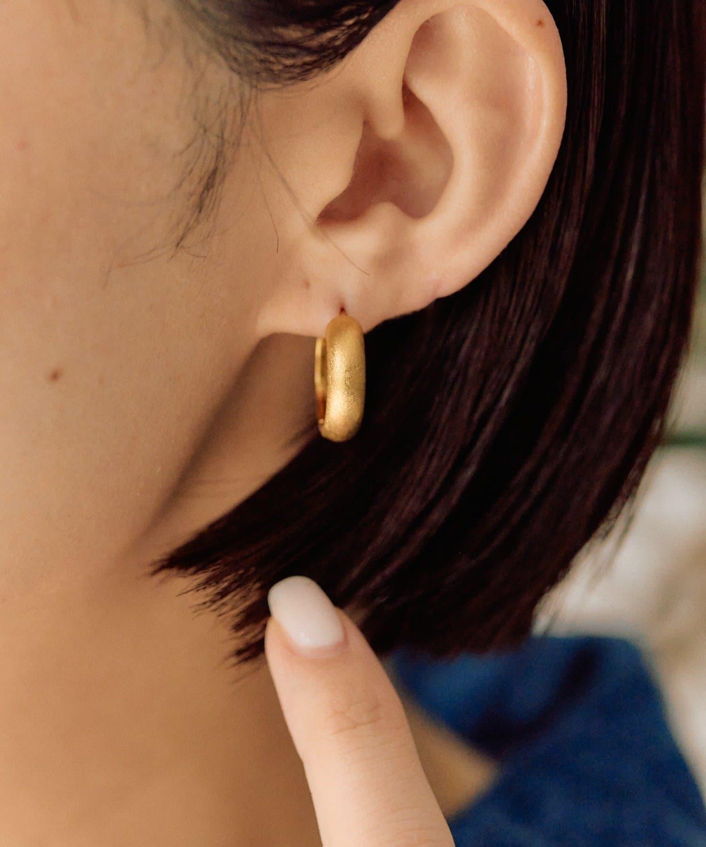 防金屬過敏 不鏽鋼 サティーナ 圈式耳環