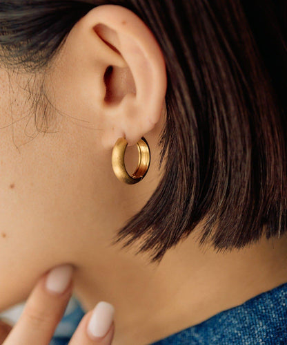 防金屬過敏 不鏽鋼 サティーナ 圈式耳環