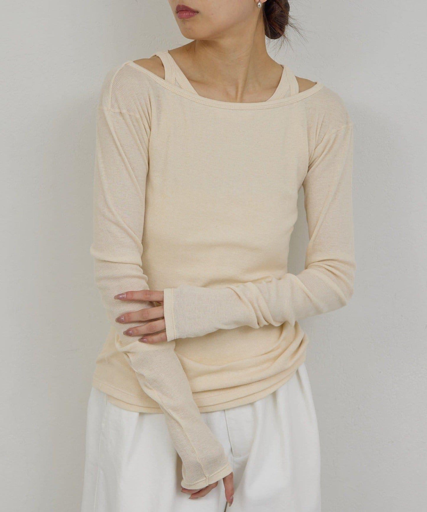 PEAS 紗布羅紋套頭上衣