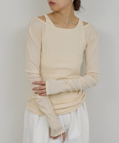 PEAS 紗布羅紋套頭上衣