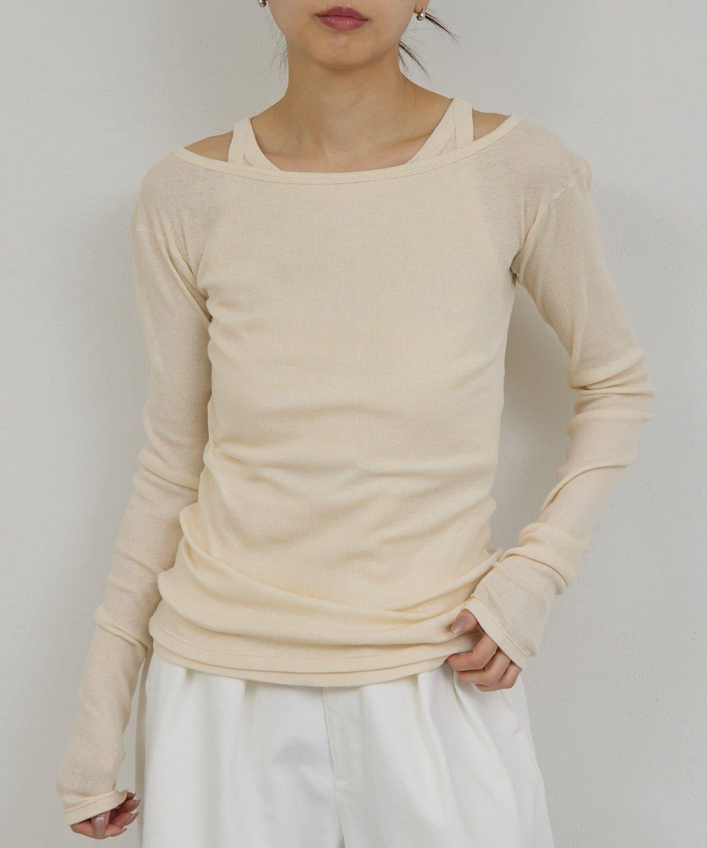 PEAS 紗布羅紋套頭上衣