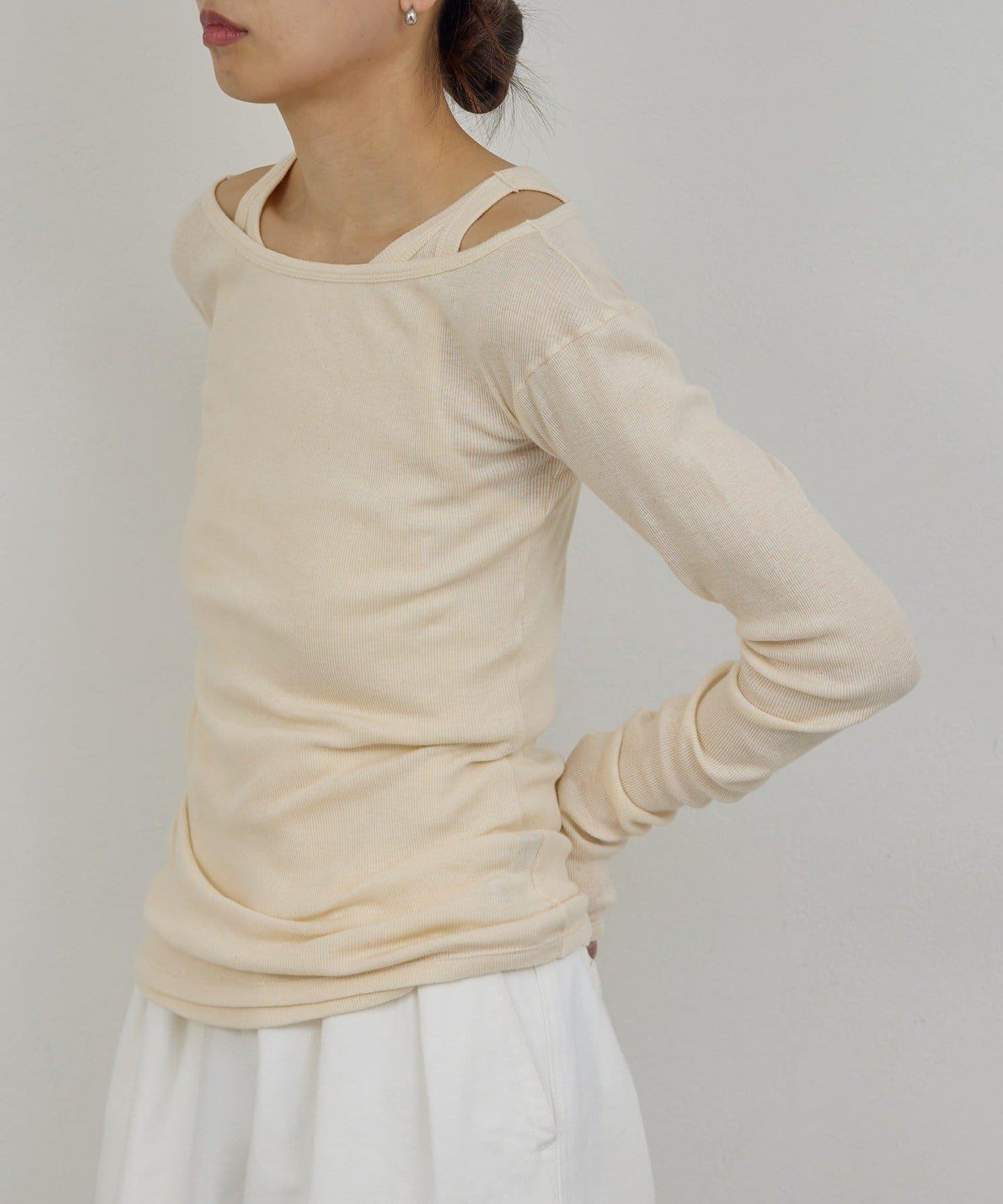 PEAS 紗布羅紋套頭上衣