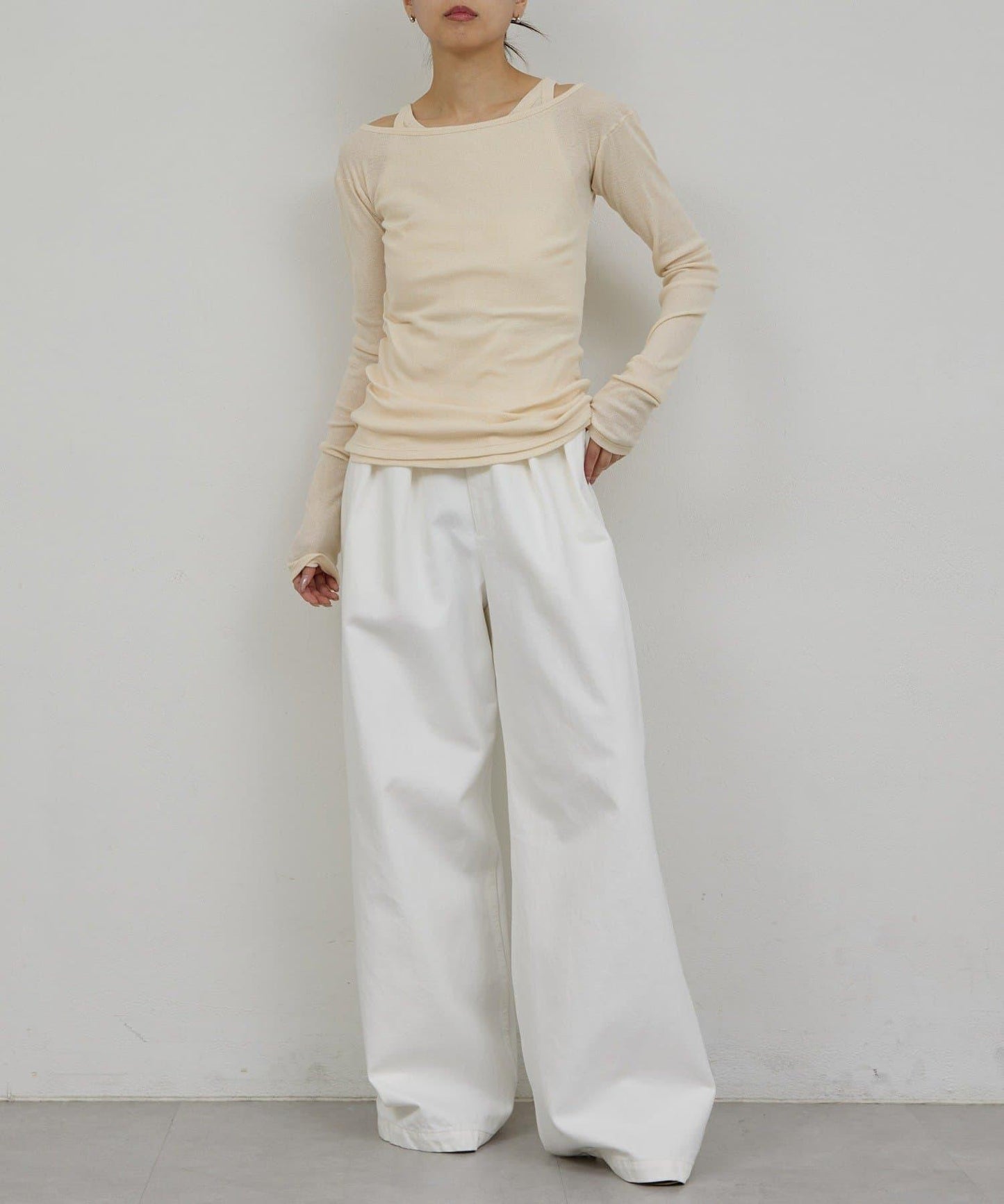 PEAS 紗布羅紋套頭上衣