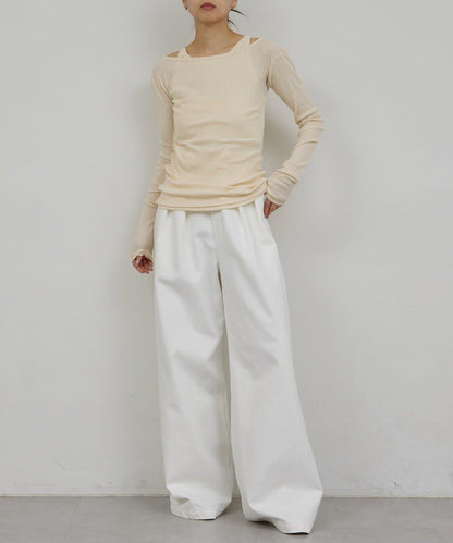 PEAS 紗布羅紋套頭上衣