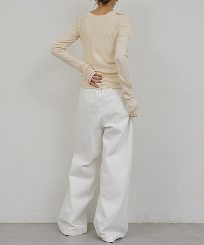 PEAS 紗布羅紋套頭上衣